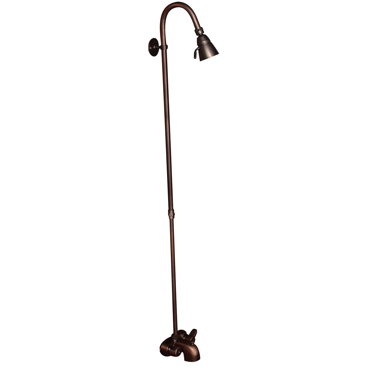 Two-Handle Basic Tub Faucet with 62" Riser & Shower Head in Oil Rubbed Bronze