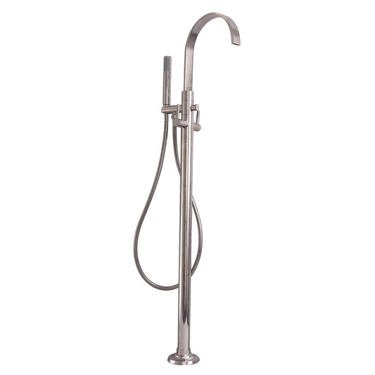 Dixville Freestanding Floor-Mount Tub Faucet with Hand Shower Polished Nickel