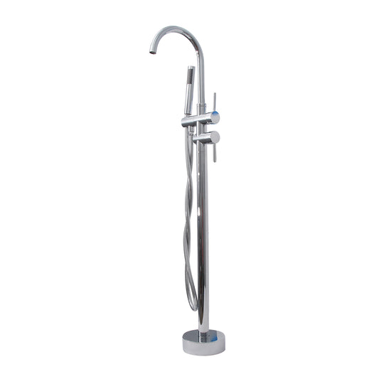 Elora Freestanding Floor-Mount Tub Faucet with Hand Shower Chrome