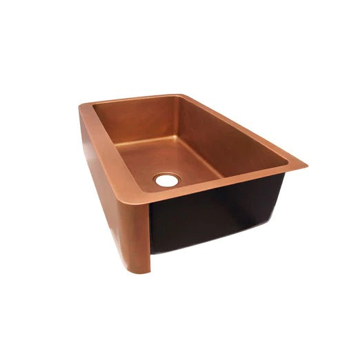 Austin Copper 33" Single Bowl Kitchen Apron Sink