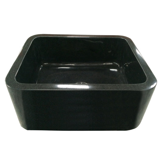 Acantha 30" Polished Black Granite Single Bowl Apron Sink