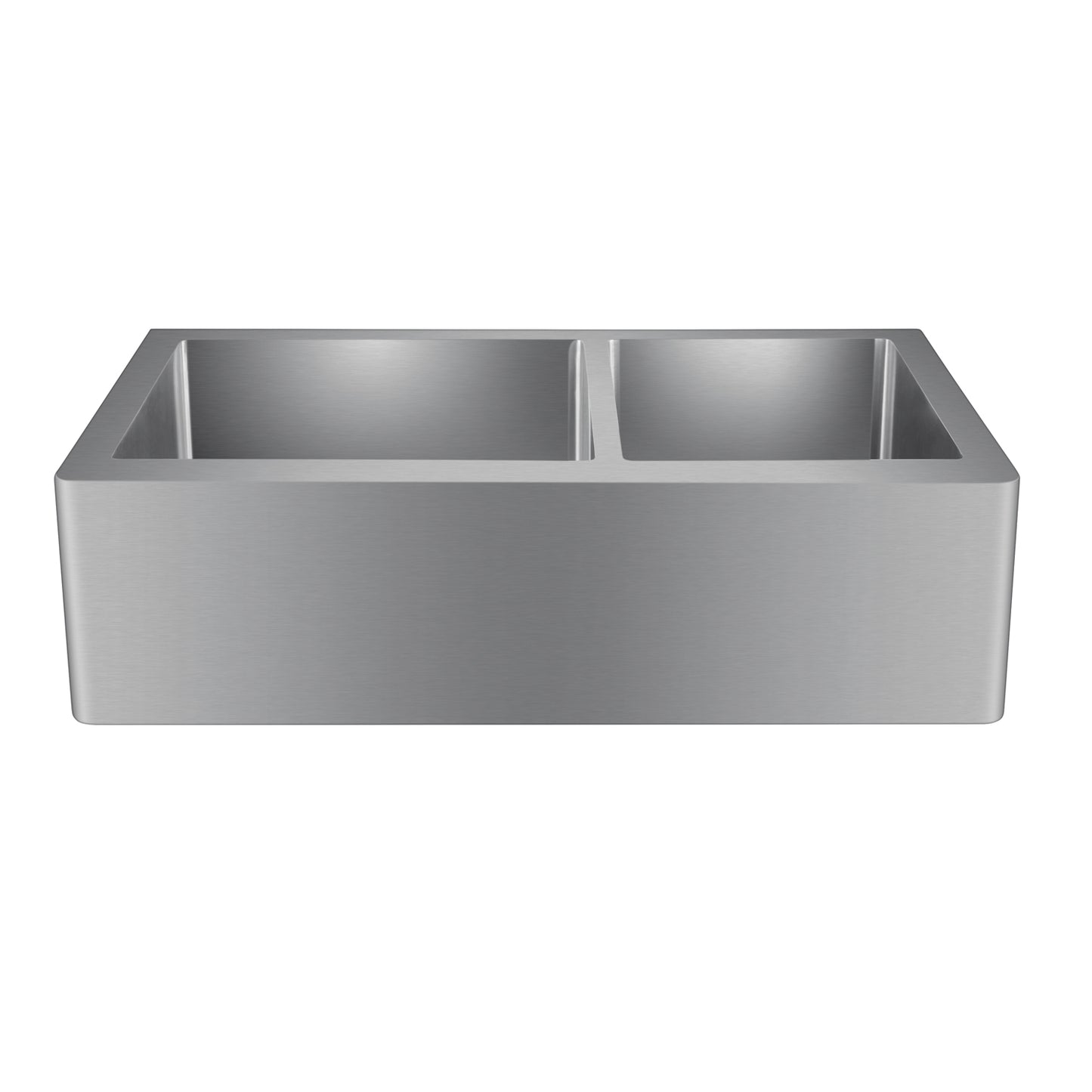 Crowley 33" Stainless Steel 60/40 Double Bowl Apron Sink