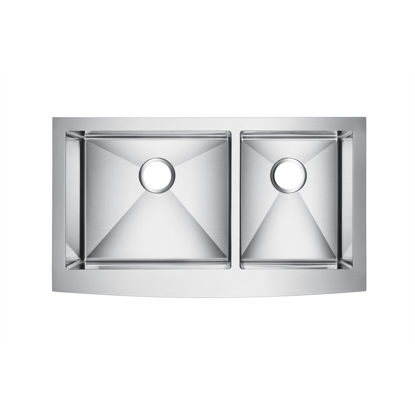 Damita 36" Stainless Steel 60/40 Double Bowl Apron Sink