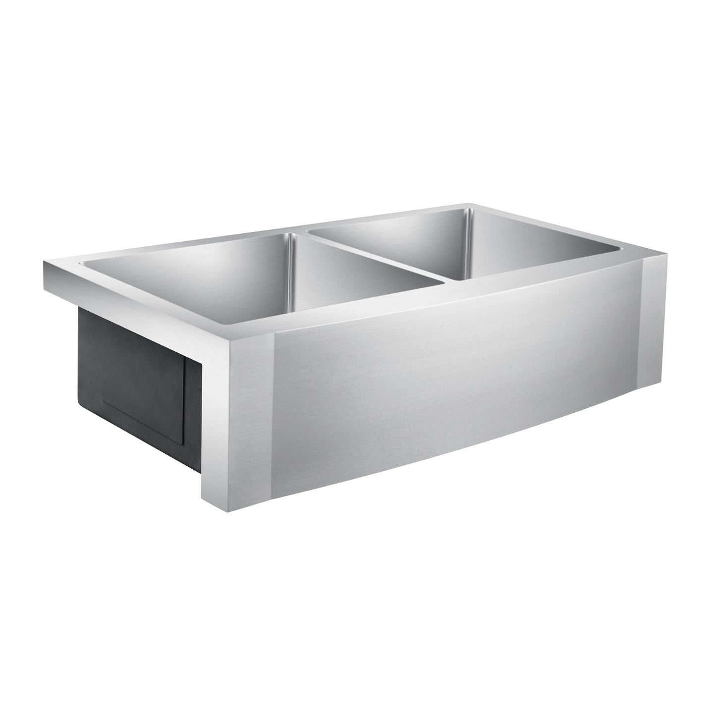 Dixon 39" Stainless Steel Double Bowl Curved Front Apron Sink