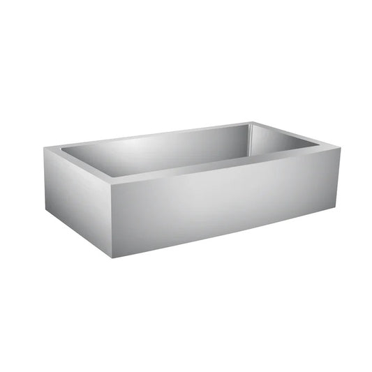 Amanda 33" Stainless Steel Single Bowl Curved Front Apron Sink
