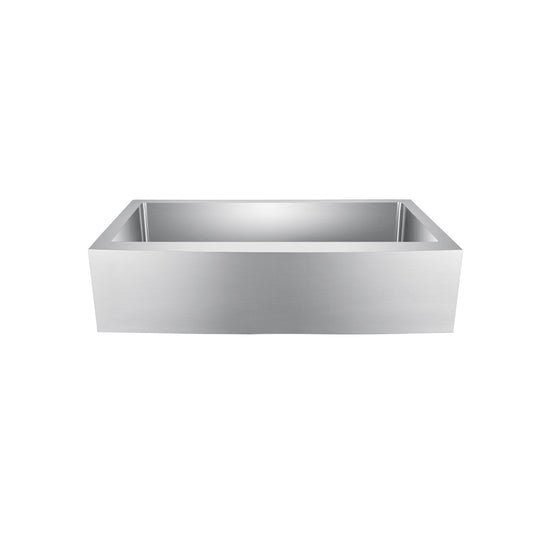 Amanda 36" Stainless Steel Single Bowl Curved Front Apron Sink