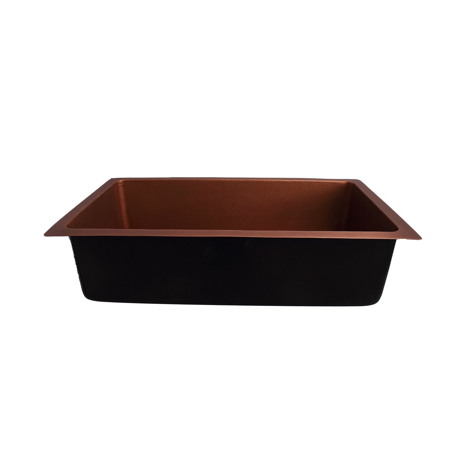 Rocio 36" Copper Single Bowl Undermount Kitchen Sink Hammered Finish