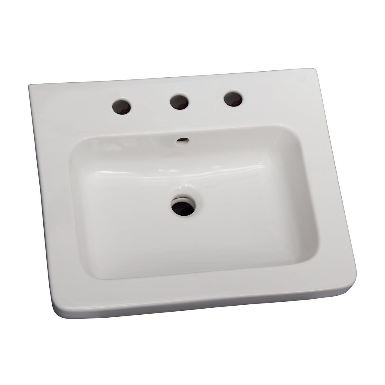 Resort 650 Pedestal Bathroom Sink White for 8" Widespread