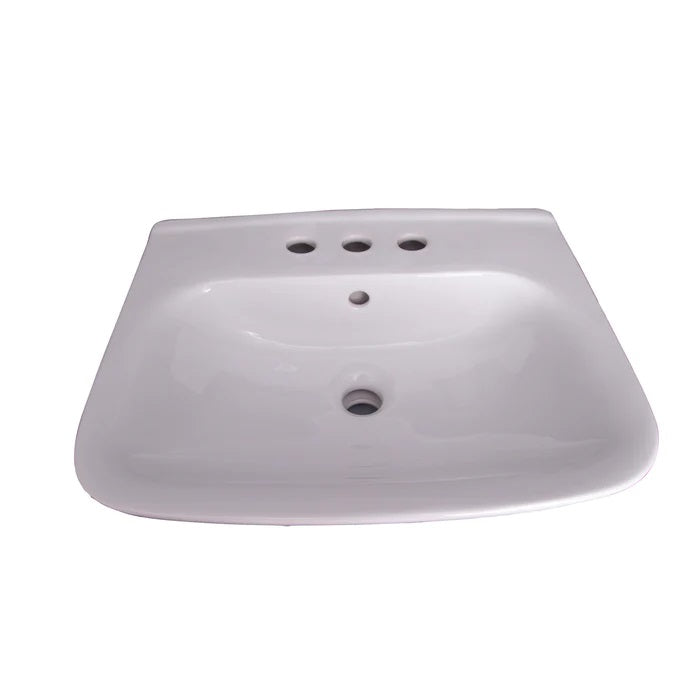 Eden 450 Pedestal Bathroom Sink White for 8" Widespread