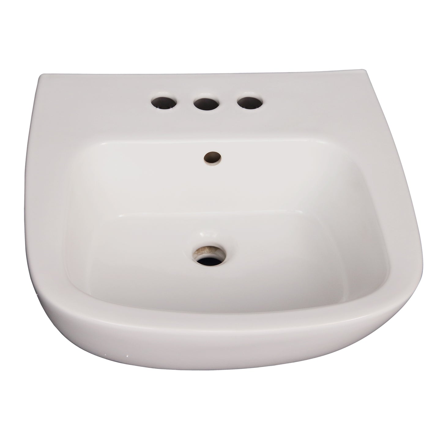 Elena 500 Pedestal Bathroom Sink White for 8" Widespread