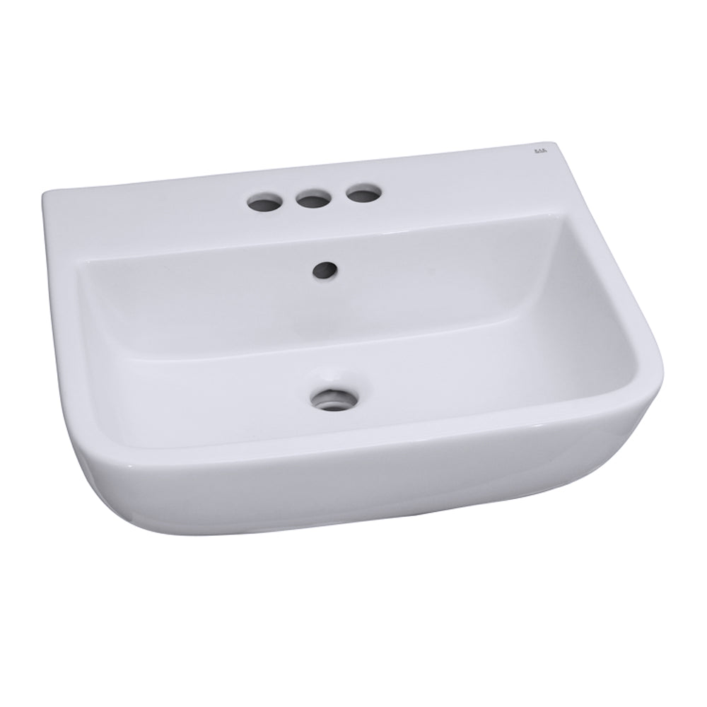 Series 600 Large Pedestal Bathroom Sink White for 4" Centerset