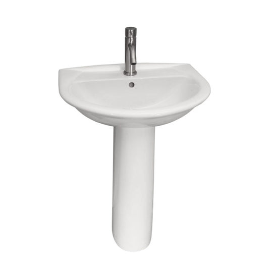 Karla 505 Pedestal Bathroom Sink White for 8" Widespread