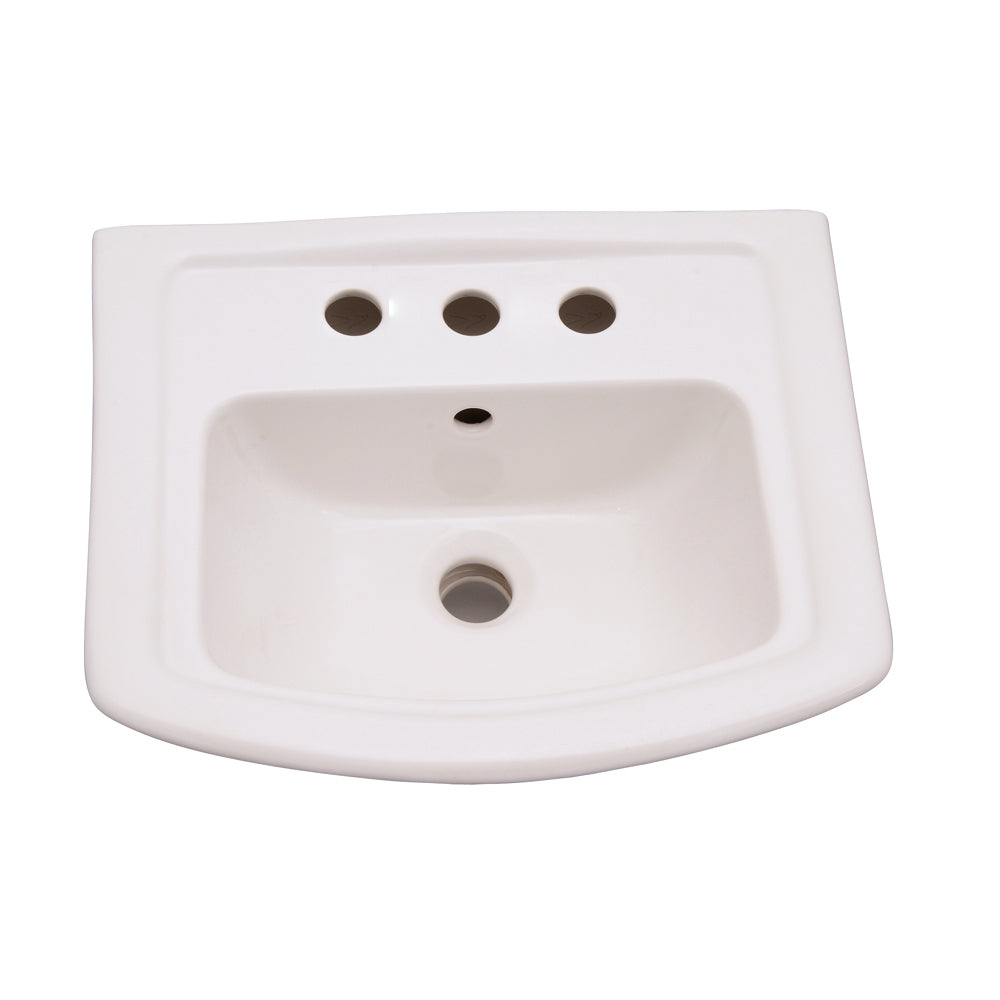 Washington 460 Pedestal Sink White for 8" Widespread