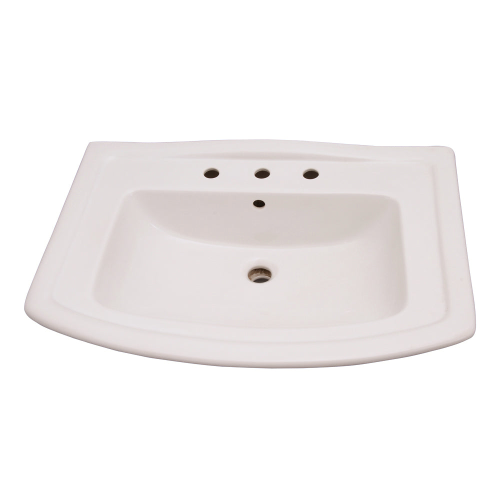 Washington 650 Pedestal Sink White for 8" Widespread