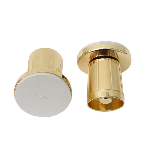 Adjustable Shower Rod Flange (Pair) 1" ID Polished Brass