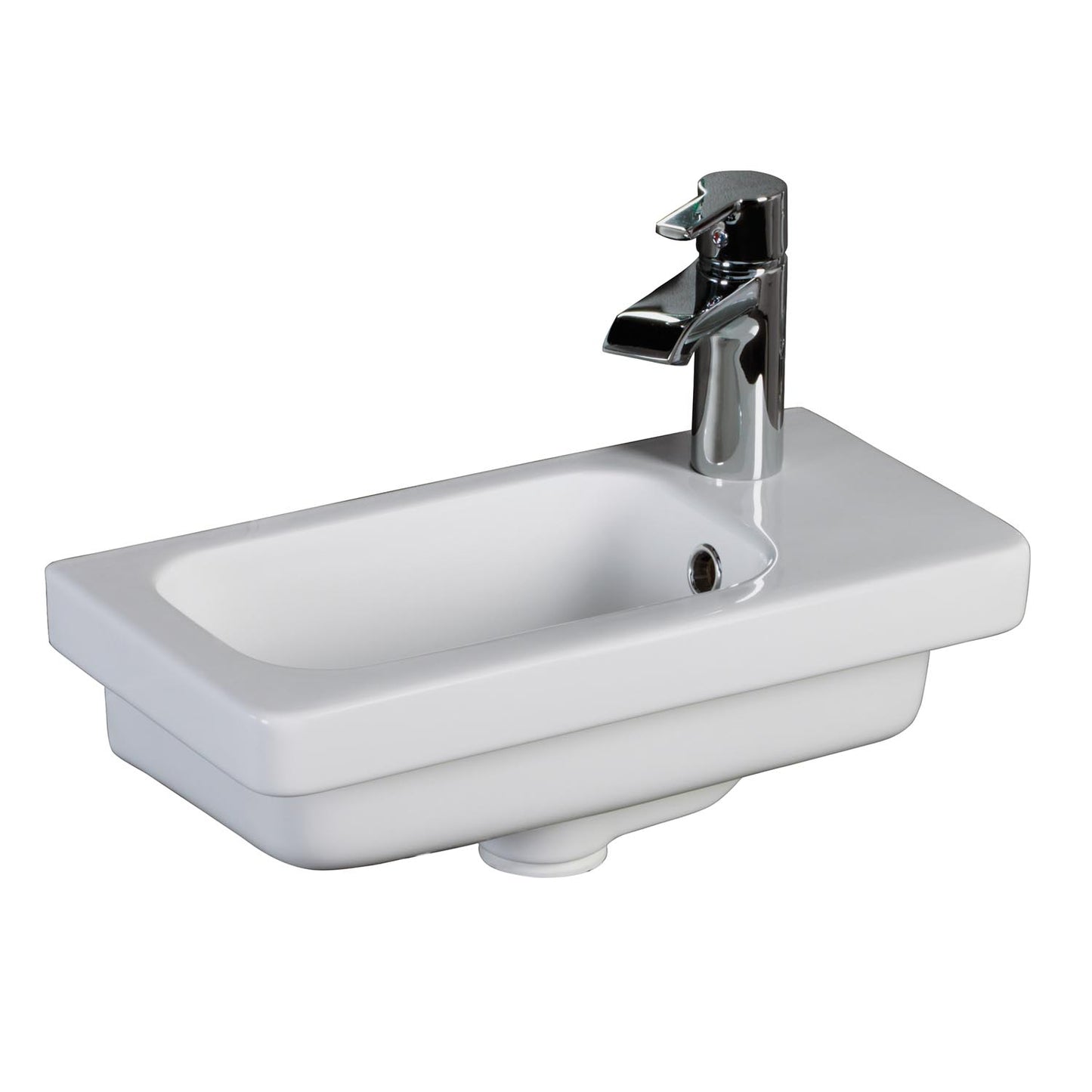 Resort 450 Wall Hung Bathroom Sink White with 1 Faucet Hole