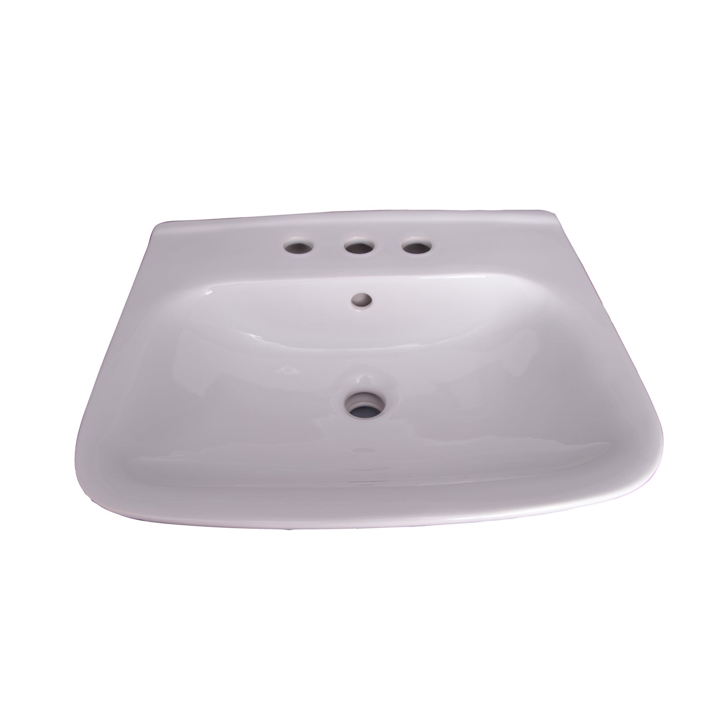 Eden 450 Wall Hung Bathroom Sink 8" Widespread White