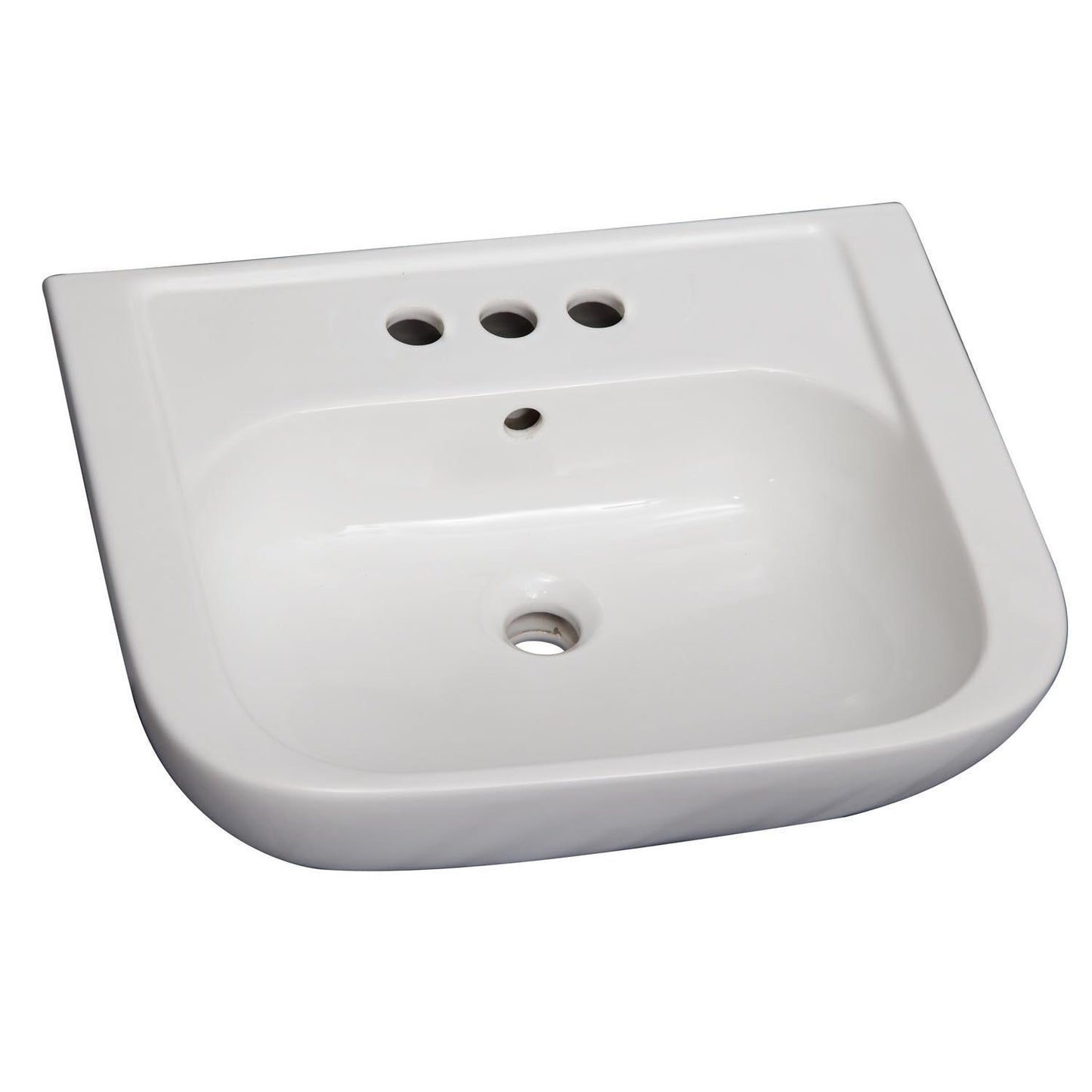 Caroline 450 Wall Hung Bathroom Sink White 4" Centerset