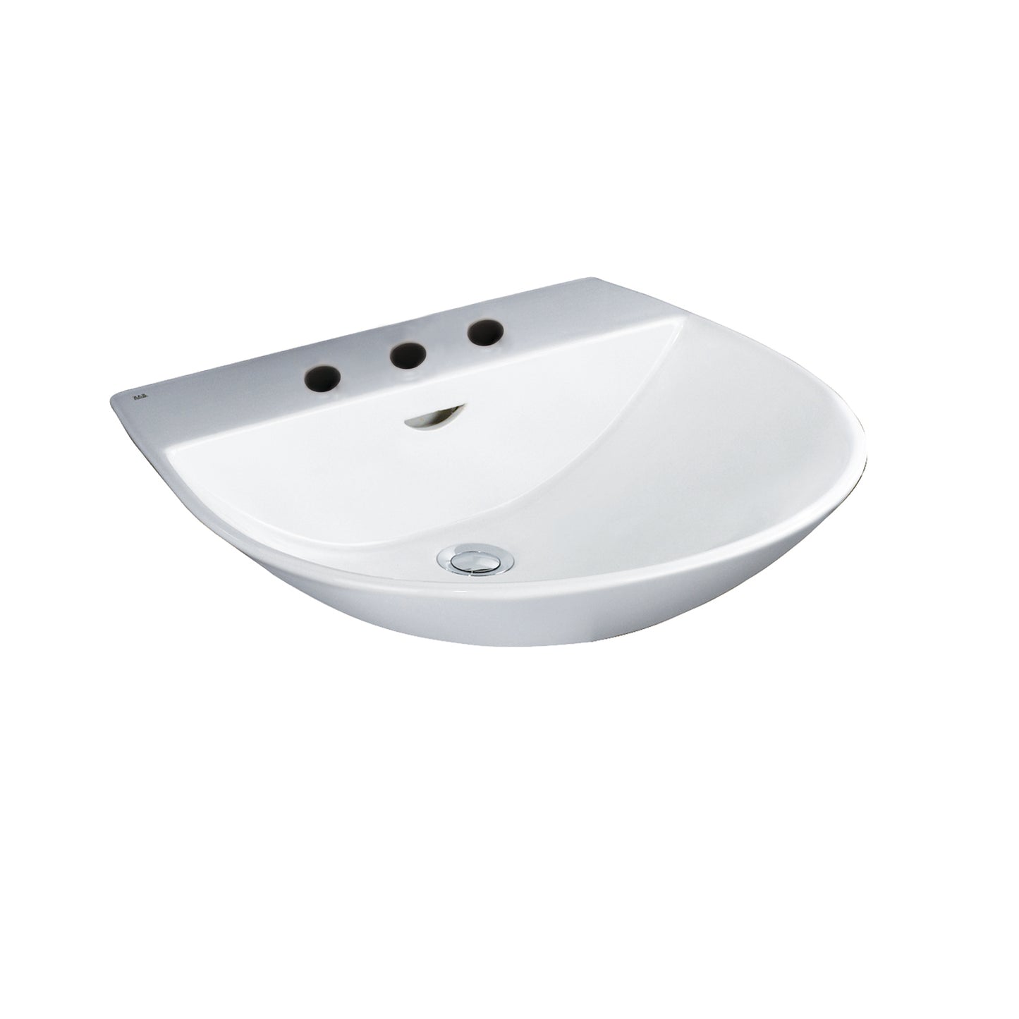 Reserva 550 Slim Wall Hung Sink for 8" Widespread and Overflow White