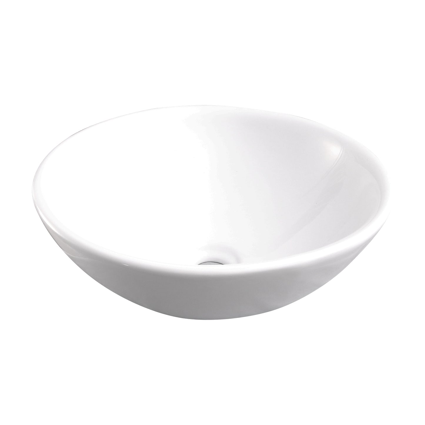 Decker Vessel Basin Sink 15 3/4" Round in Whie