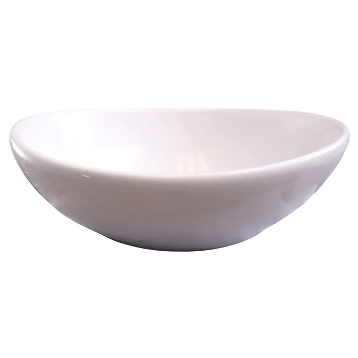 Trina Vessel Basin Sink 16" x 13" Oval in White