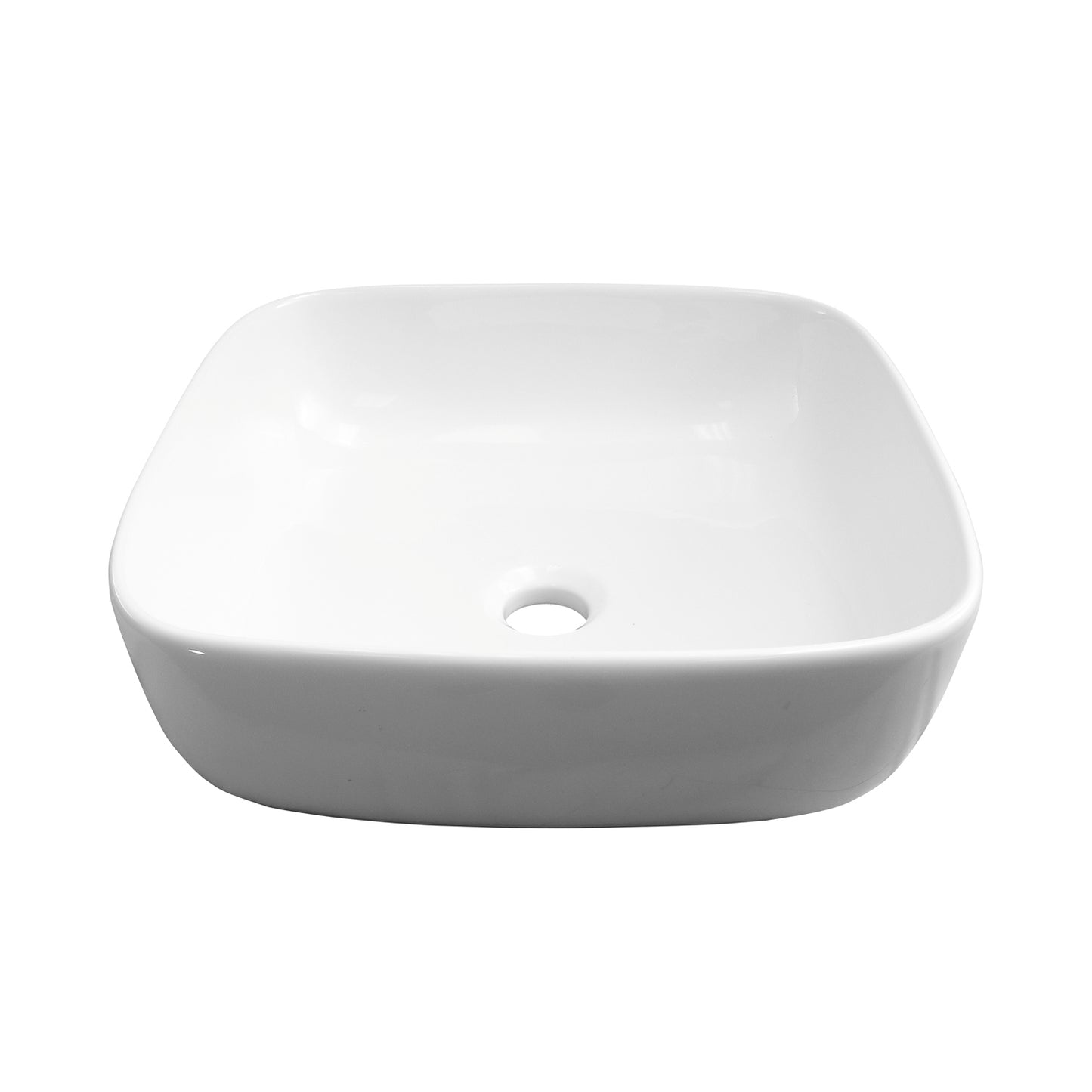 Mentone Vessel Basin Sink 15 3/4" Square in White