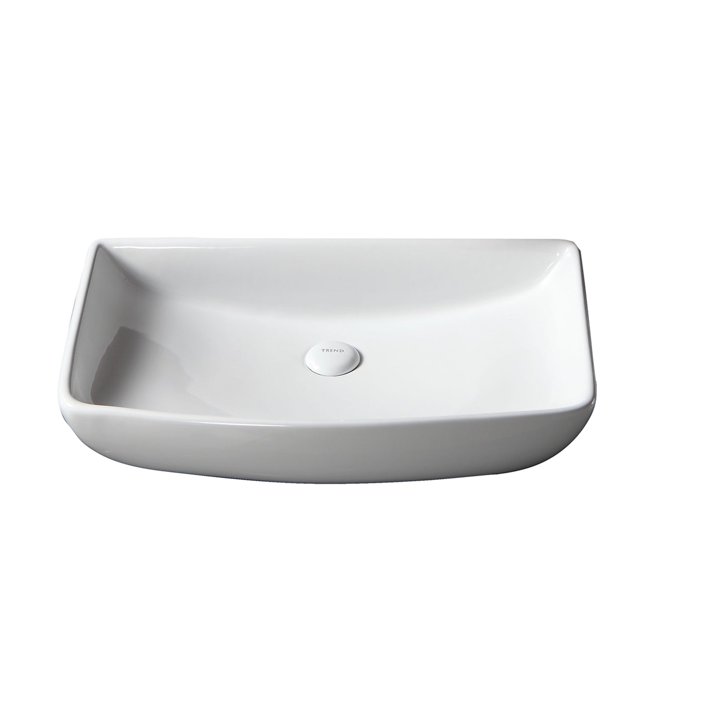 Palmyra Modern Vessel Basin Sink 24" x 15" Rectangle in White