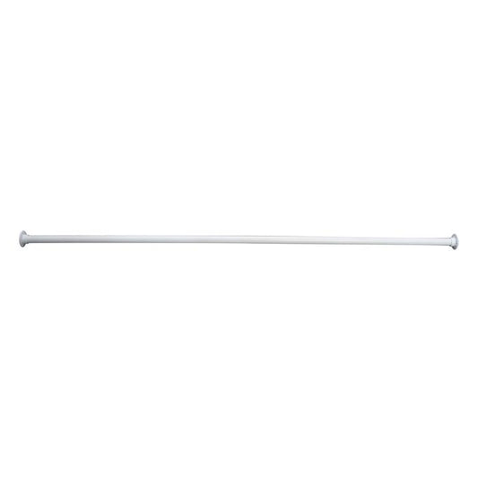 108" Straight Shower Rod in White