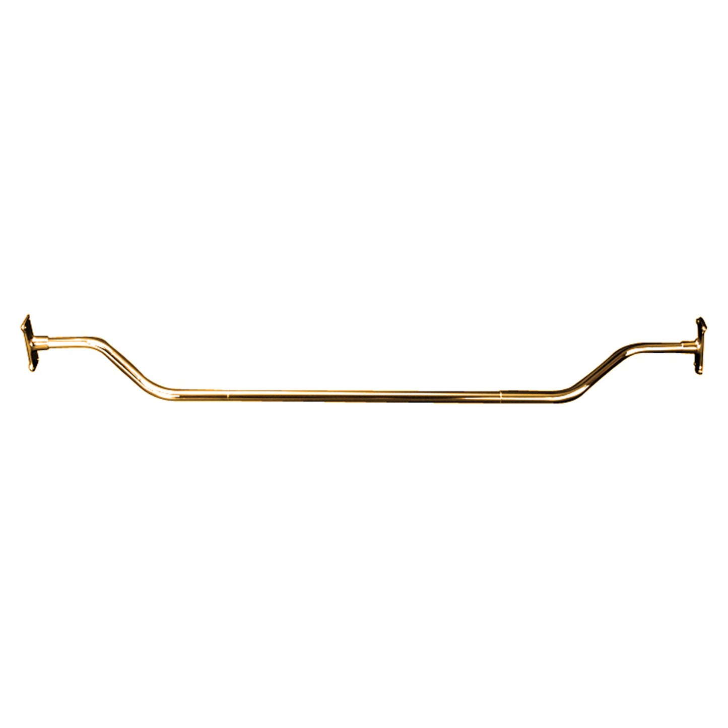 4120 Cellini Shower Enlarger Rod, 60" w/Flanges in Polished Brass