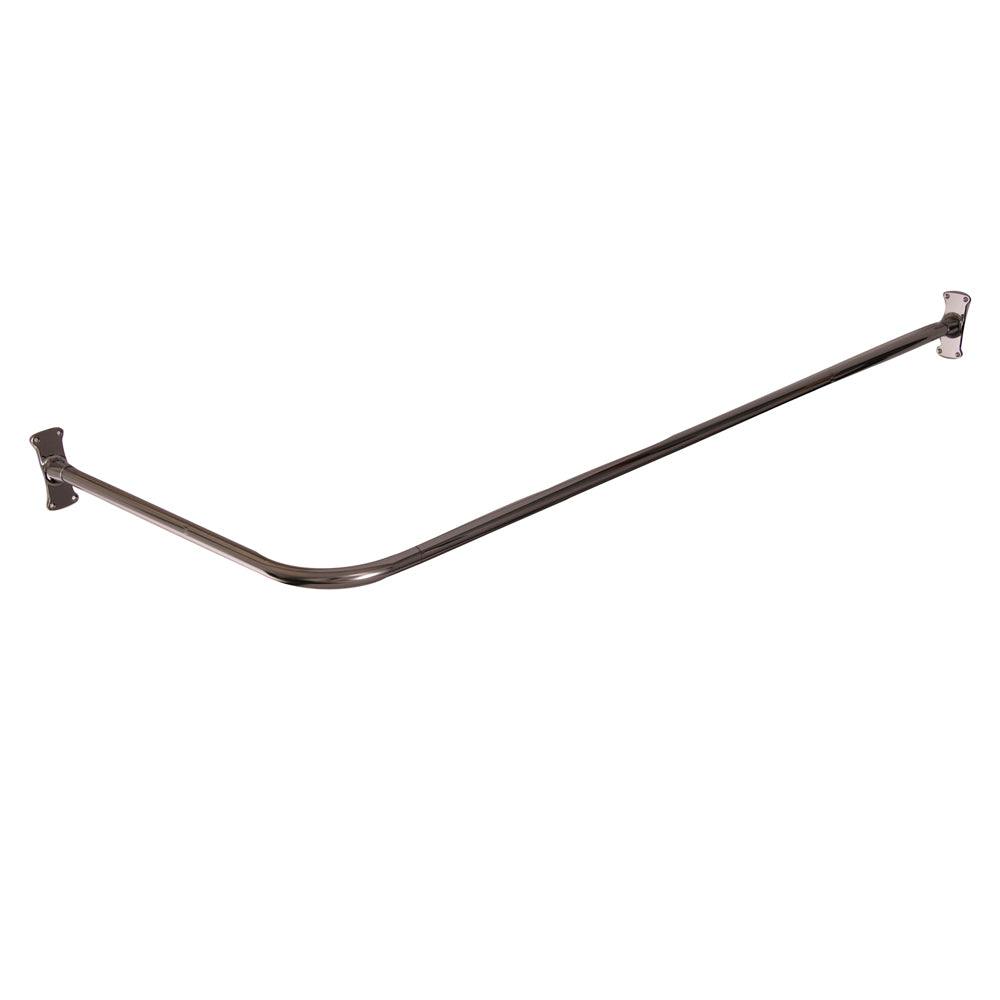 48" Corner Shower Curtain Rod w/ Flanges in Chrome