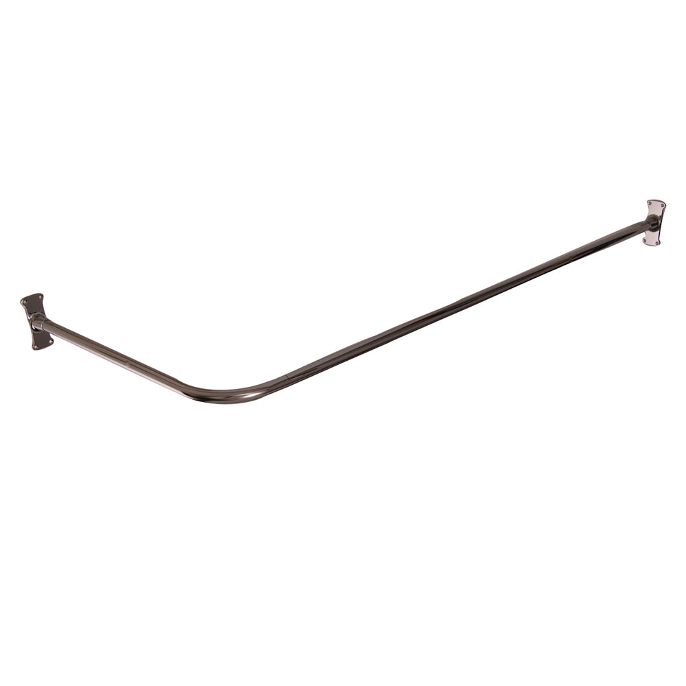 4123 Corner Shower Rod, 66 x 48" w/Flanges in Polished Chrome