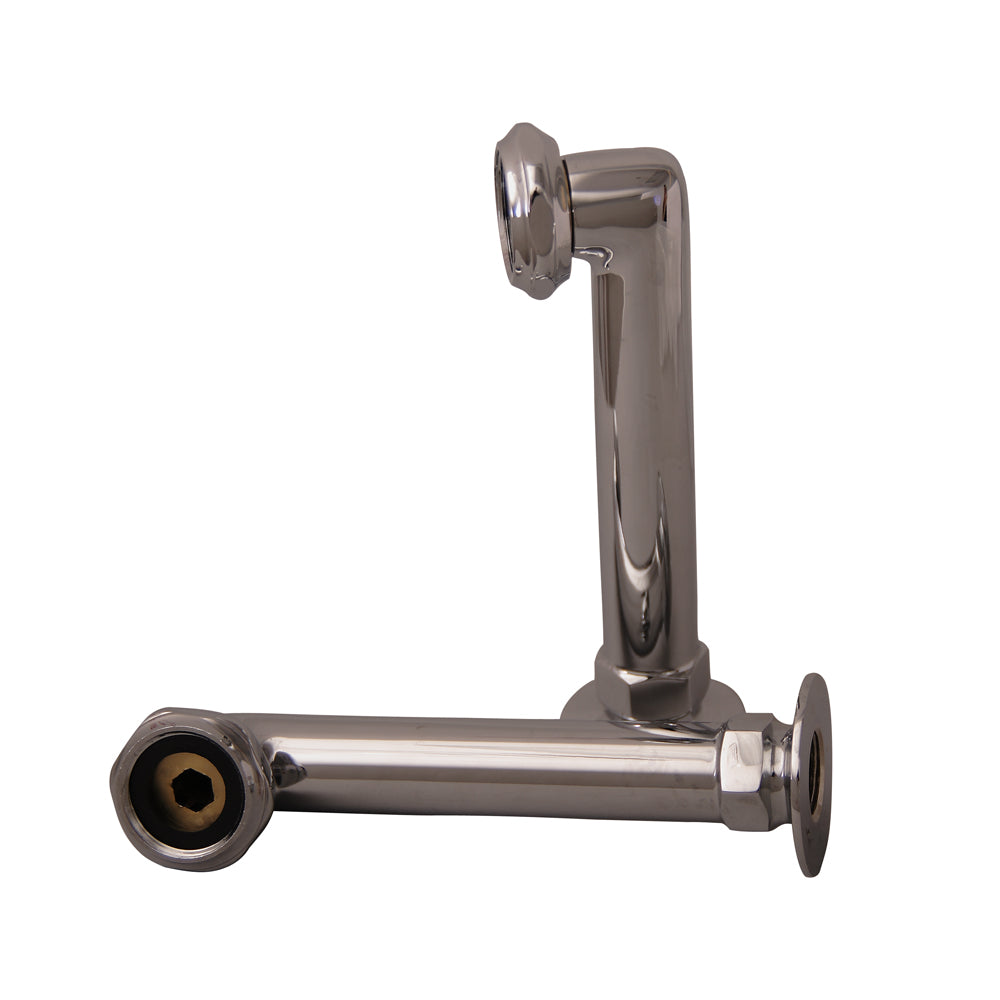 Elbows for Deck Mount Tub Faucet 6" Chrome (Pair)