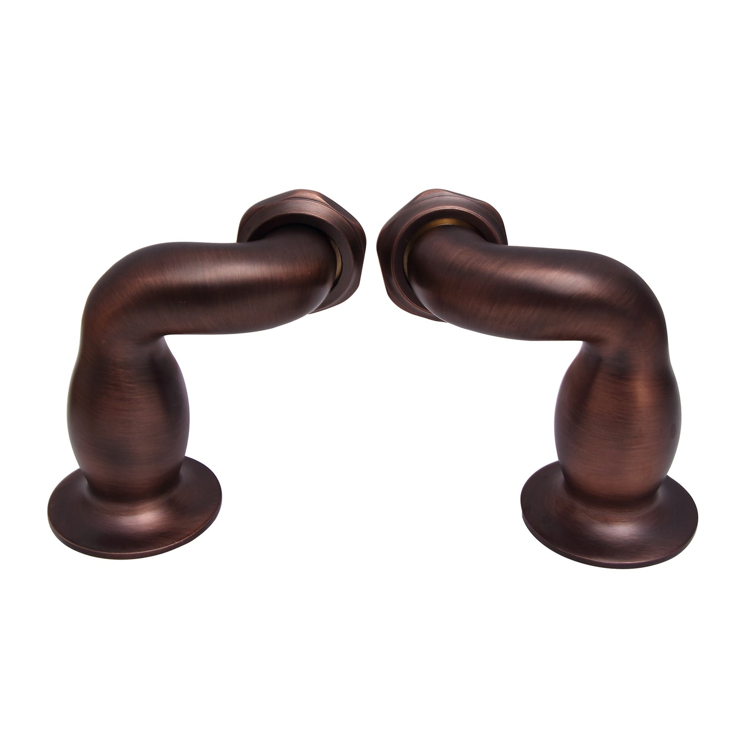 Tub Deck Mount S-Shaped Coupler Pair for 3-3/8" to 7" Oil Rubbed Bronze