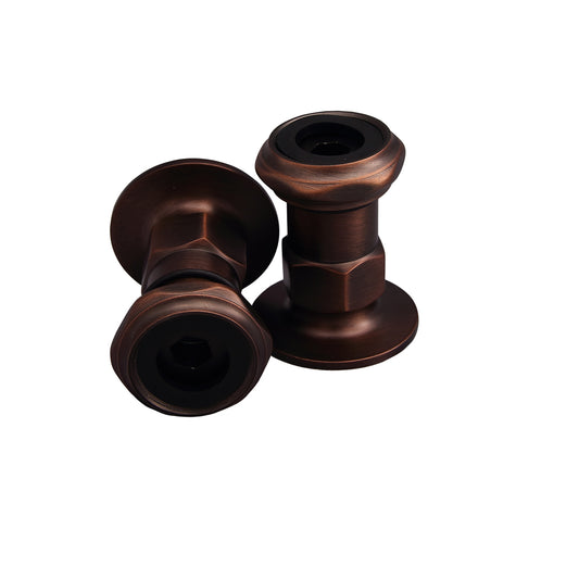 Straight 1-3/4" Long Wall Mount Tub Faucet Coupler Pair Oil Rubbed Bronze