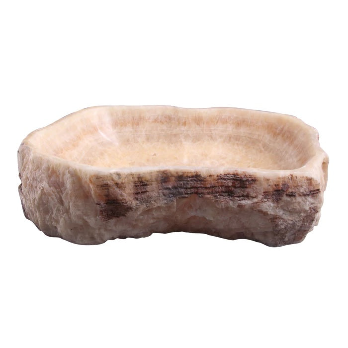 Kaba Carved Honey Onyx Vessel Basin Sink