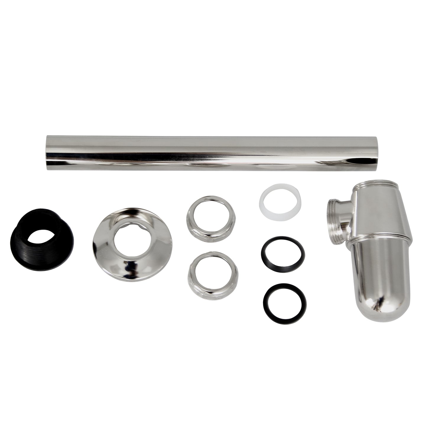 Lavatory Trap with Wall Flange Polished Chrome