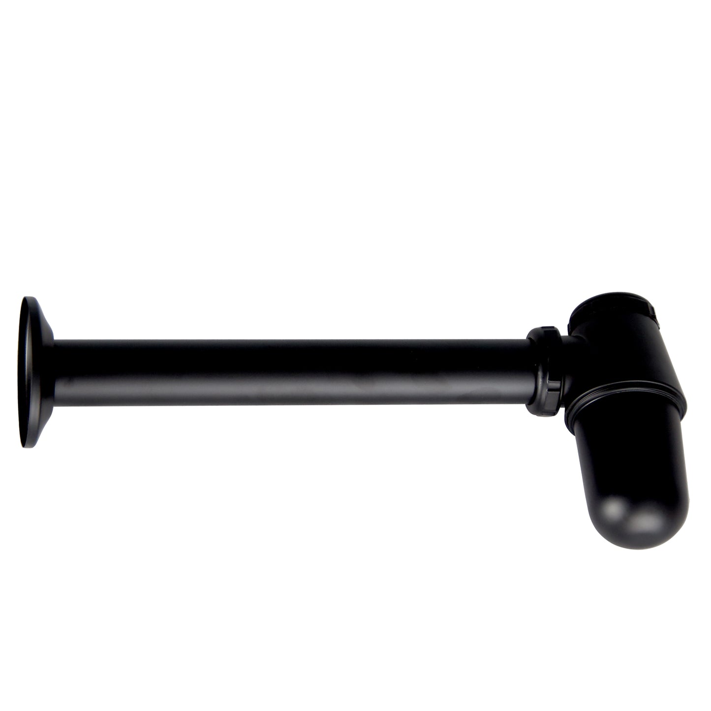 Lavatory Trap with Wall Flange Matte Black