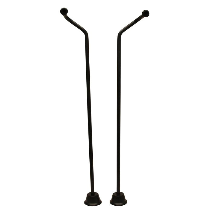 Offset 24" Bath Tub Supply Line Set 1/2" OD Matte Black