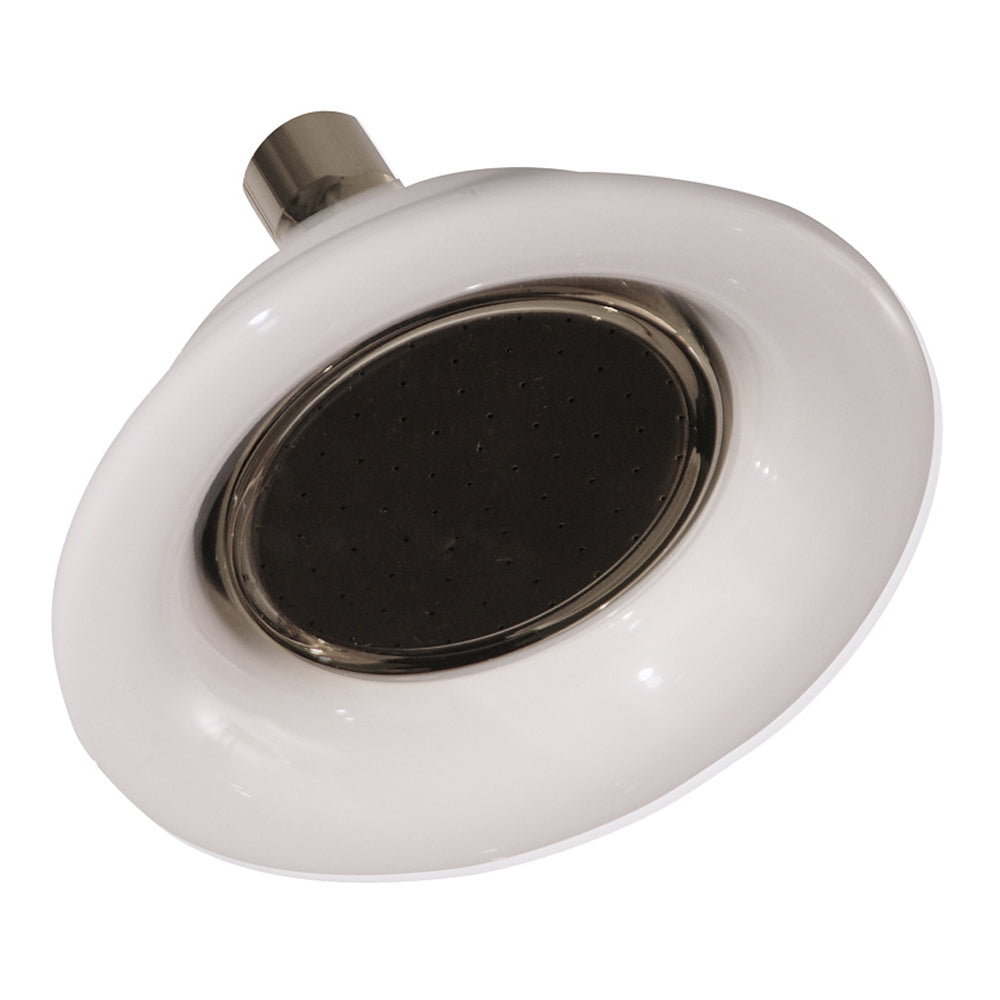 6-1/4" Sunflower Shower Head Matte Black with White Porcelain