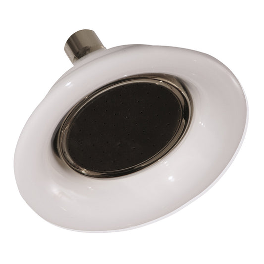 6-1/4" Sunflower Shower Head Polished Nickel with White Porcelain