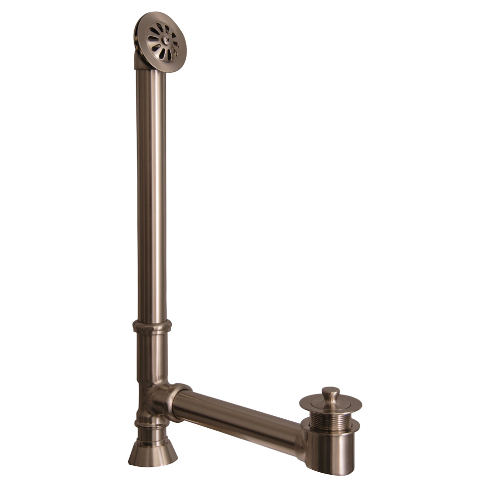 Freestanding Tub Leg Drain & Overflow Kit in Brushed Nickel