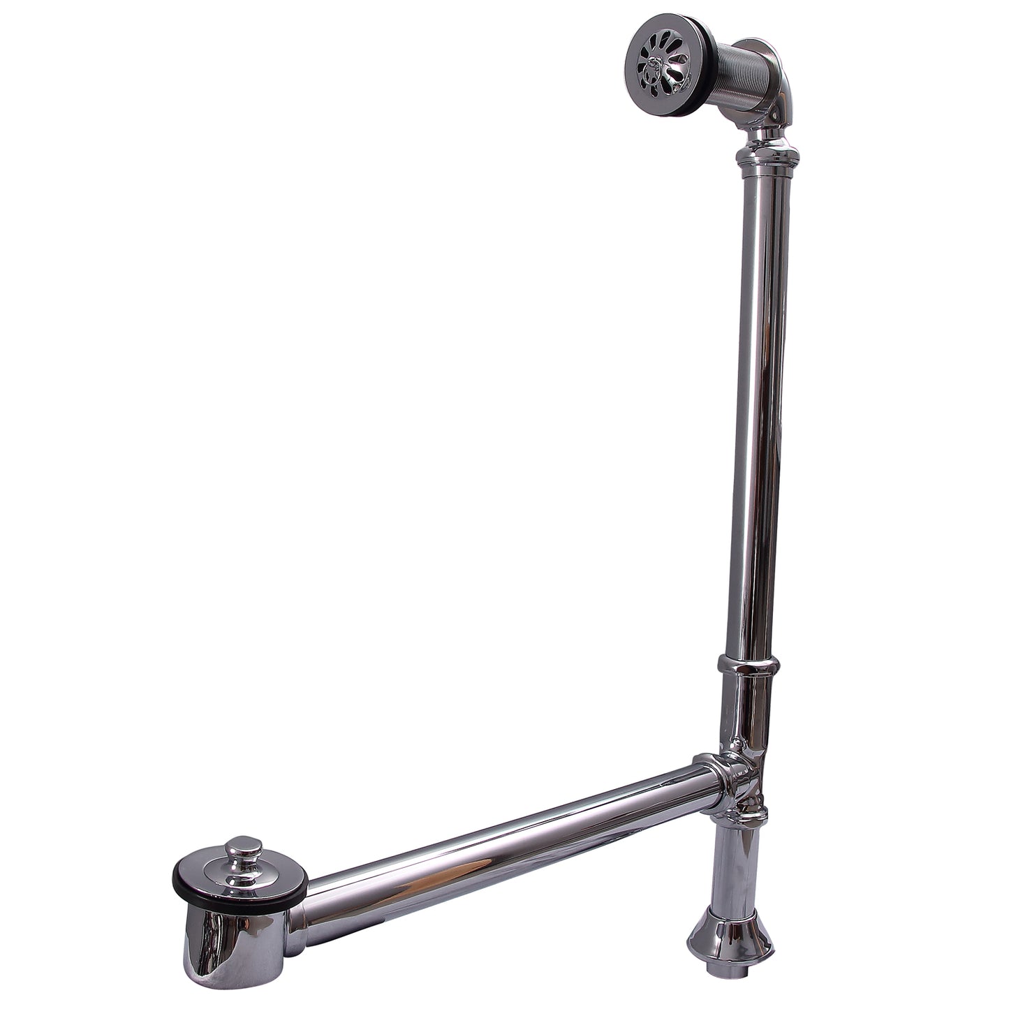 Freestanding Tub Leg Drain and Pivoting Overflow in Chrome