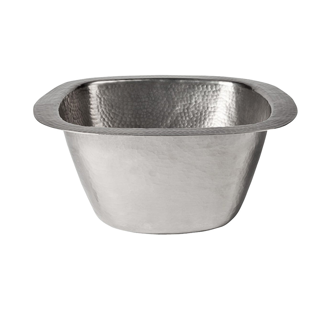 Trent Hammered Pewter 15" Square Prep or Bar Sink