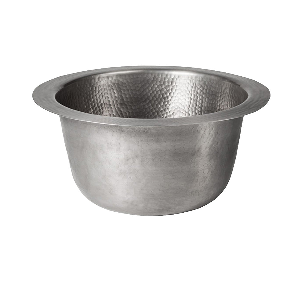 Trent Hammered Pewter 16" Round Prep or Bar Sink