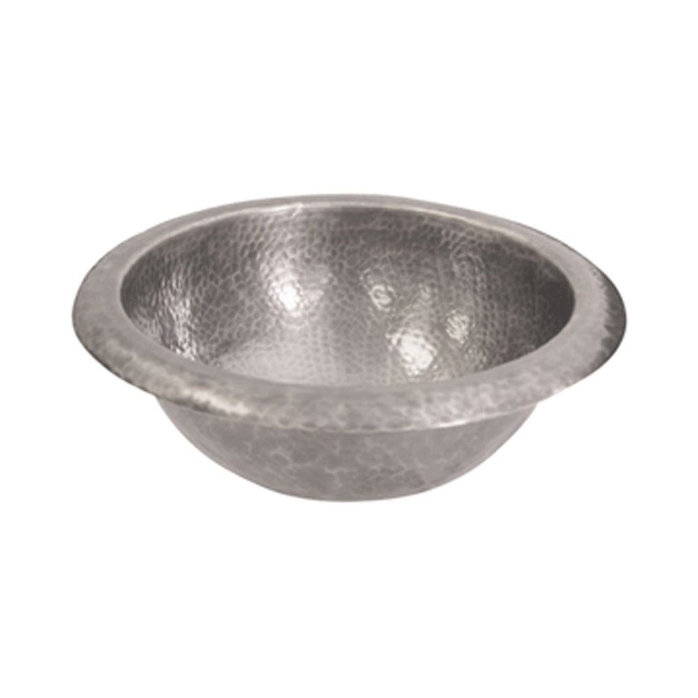 Abita 12" Round Hammered Pewter Drop In Sink