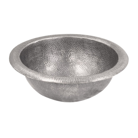 Abner Hammered Pewter Round Self Rimming Basin Sink
