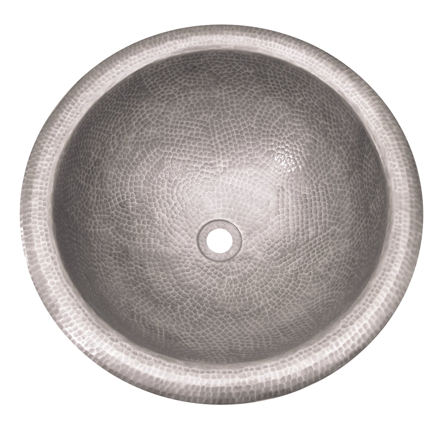 Aldo Hammered Pewter Round Self Rimming Basin Sink