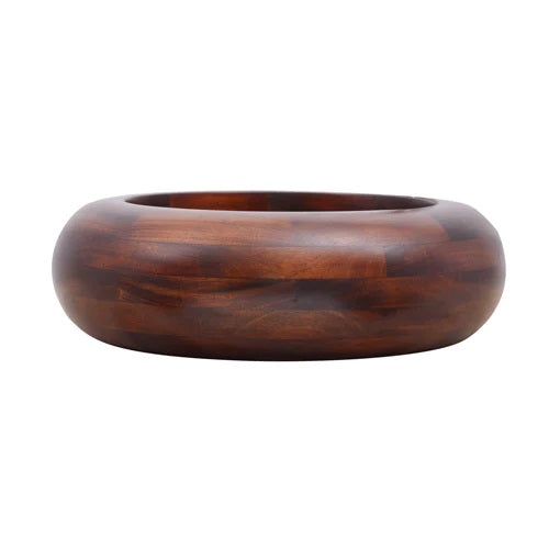 Kalea Mahogany Vessel Sink 16" Round with Natural Finish