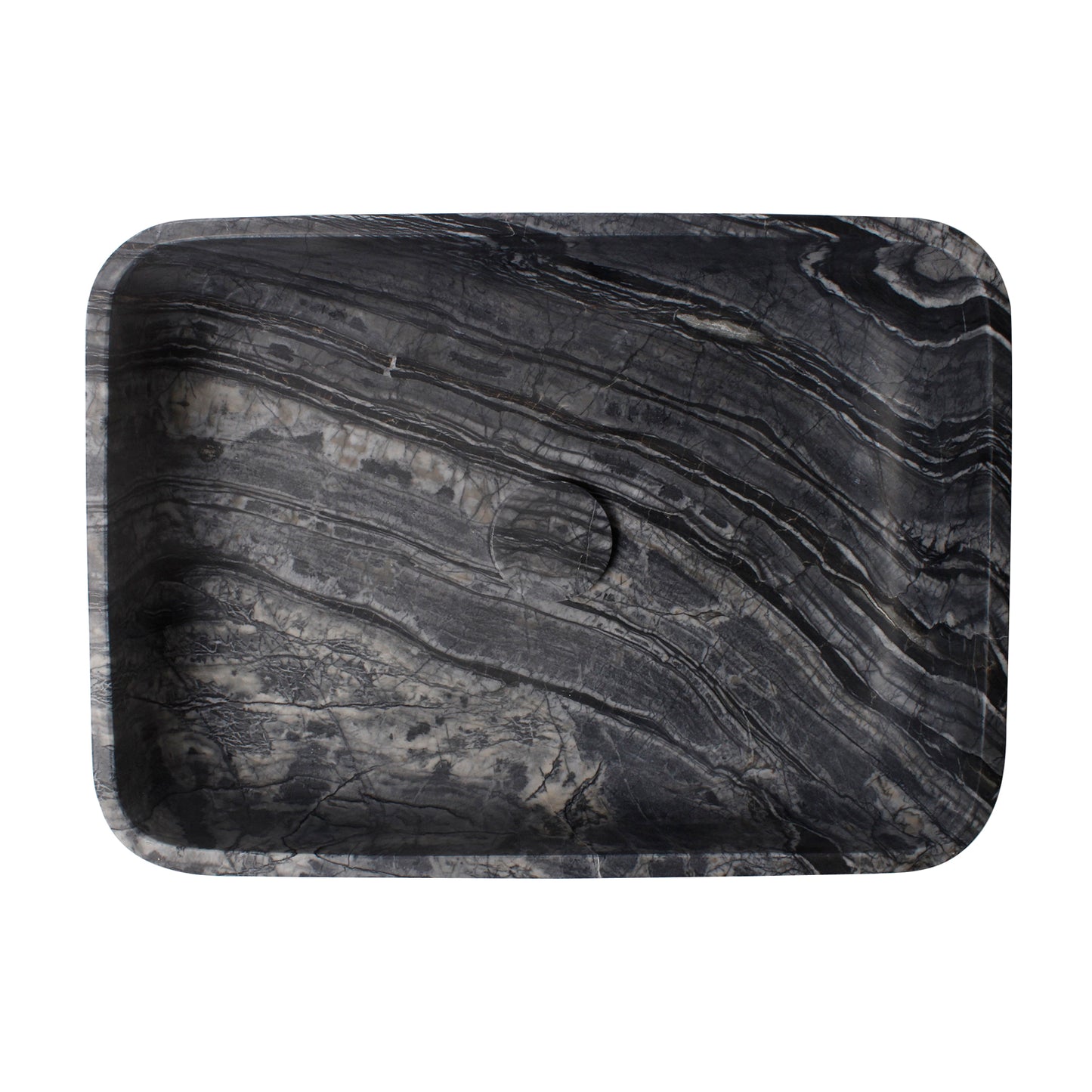 Maxton Rectangle Sink 18" Rectangle Lunar Marble with Honed Finish