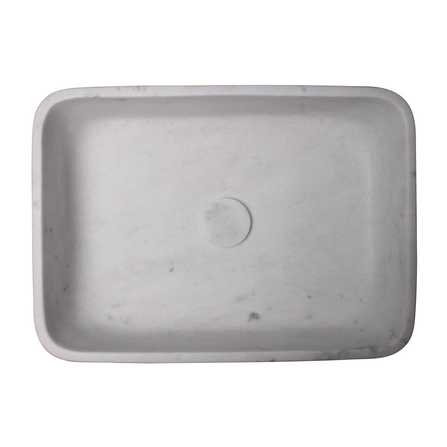 Maxton Rectangle Sink 18" Rectangle Moon White Marble with Honed Finish
